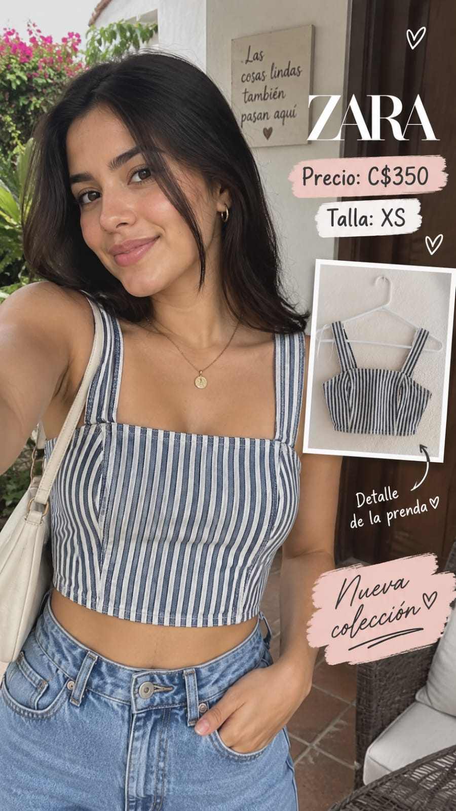 Top Crop Rayas ZARA - Talla XS